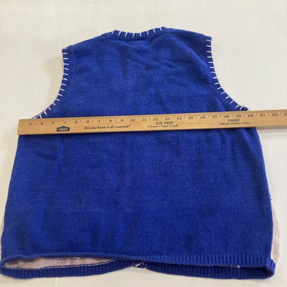 Vintage Capacity Winter Ugly Christmas Sz XL Sweater Vest Embroidered Snowman - Picture 11 of 11